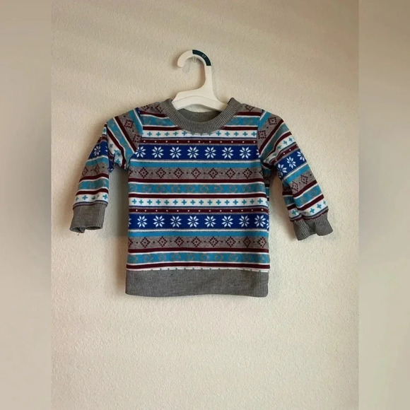 Carter's Other - Just one you by Carters baby boy snowflake fleece sweater size 12M